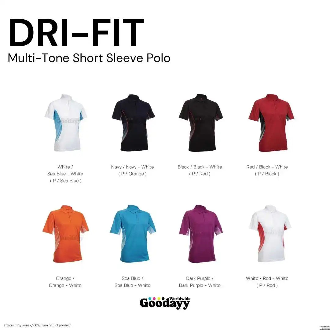 Custom Dri-fit Multi-Tone Short Sleeve Polo 09