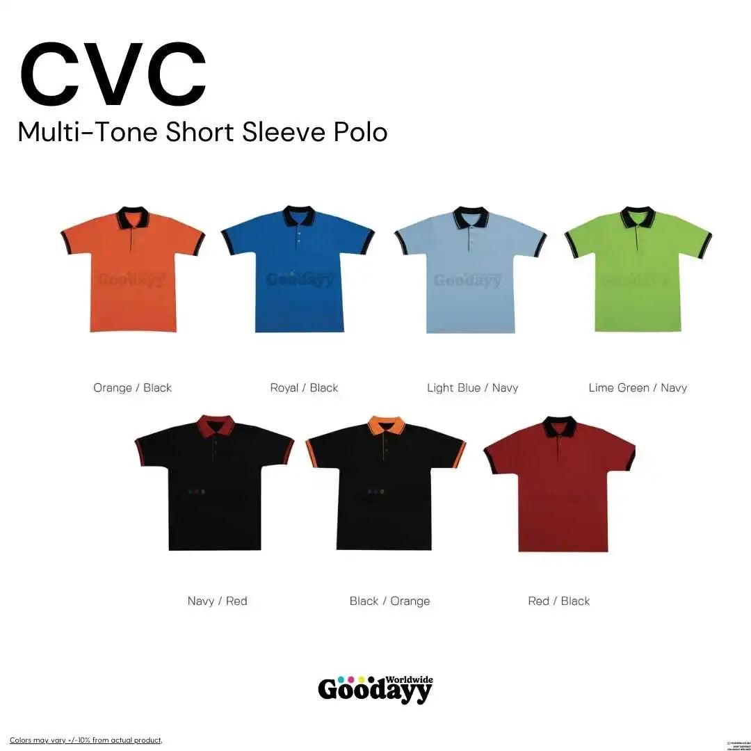Custom CVC Multi-Tone Short Sleeve Polo 27