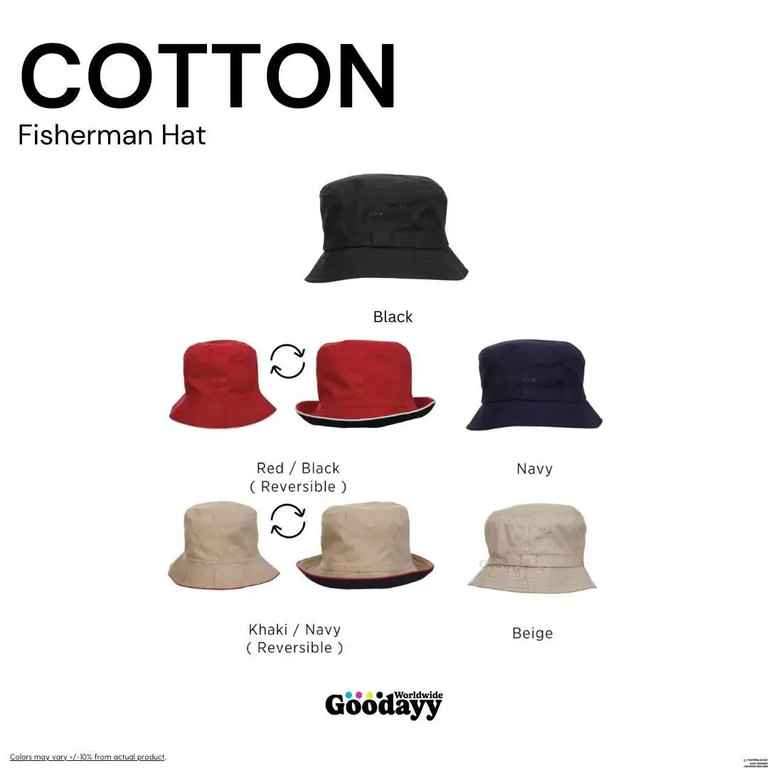 Custom Cotton Reversible Fisherman Hat 12