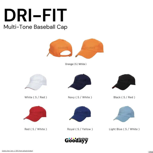 Custom Dri-Fit Multi-Tone Baseball Cap 05