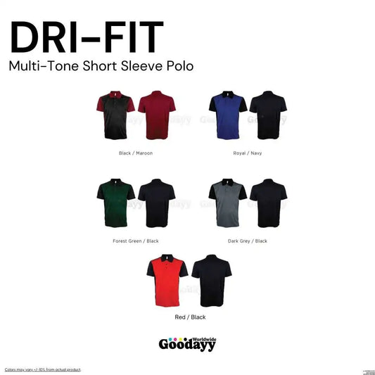 Custom Dri-fit Multi-Tone Short Sleeve Polo 02