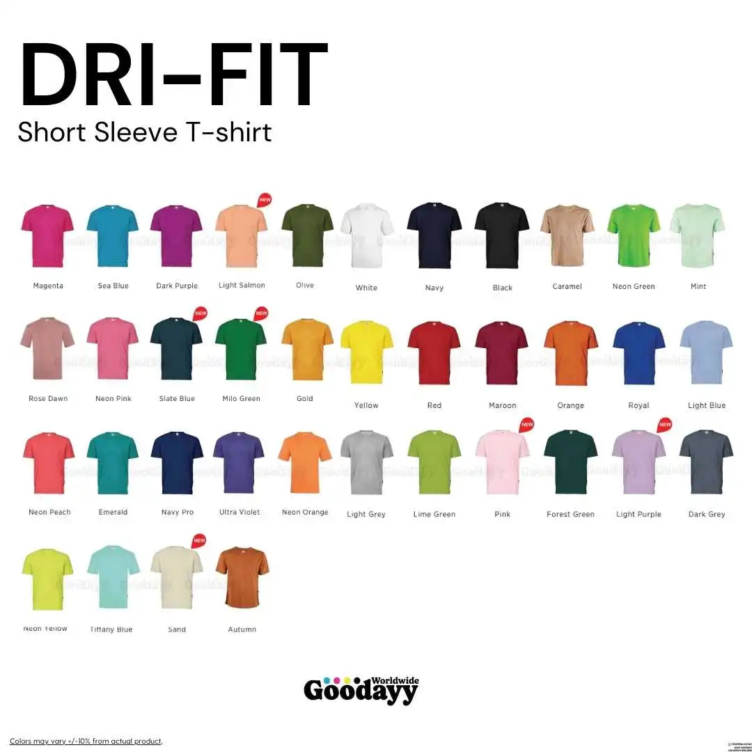 Custom Dri-fit Short Sleeve T-shirt 01