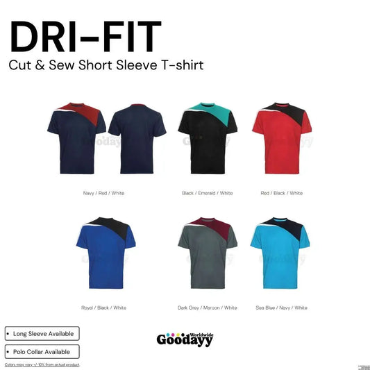Custom Dri-fit Cut & Sew Short Sleeve T-shirt 02