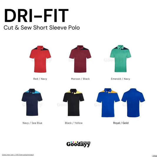 Custom Dri-fit Cut & Sew Short Sleeve Polo 06