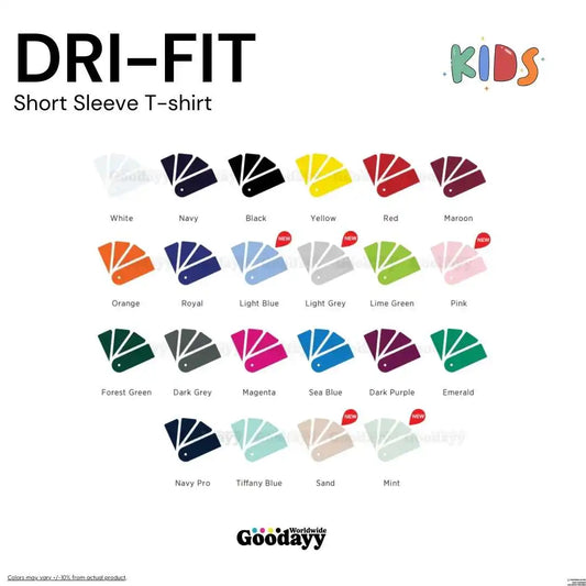 Custom Kids Dri-fit Short Sleeve T-shirt 01