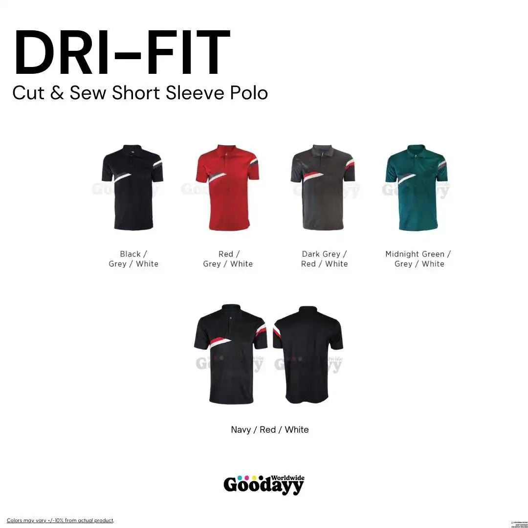 Custom Dri-fit Cut & Sew Short Sleeve Polo 03