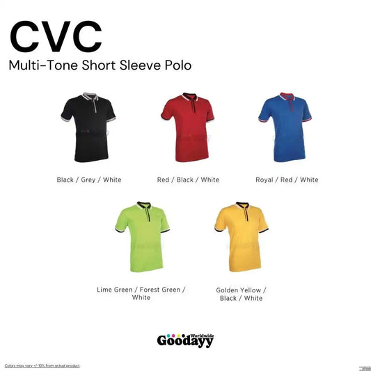 Custom CVC Multi-Tone Short Sleeve Polo 26