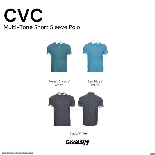 Custom CVC Multi-Tone Short Sleeve Polo 25