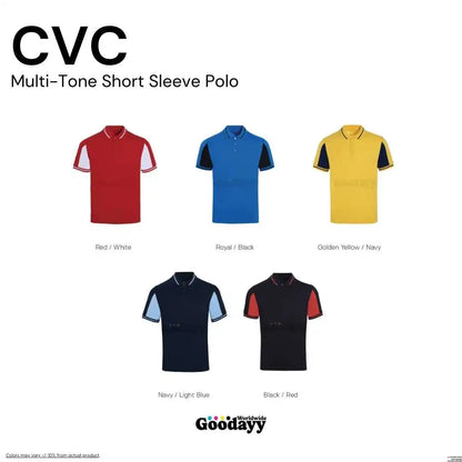 Custom CVC Multi-Tone Short Sleeve Polo 24