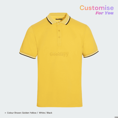Custom CVC Tipped Collar & Cuff Short Sleeve Polo 16
