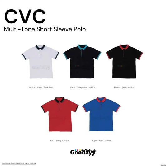 Custom CVC Multi-Tone Short Sleeve Polo 18
