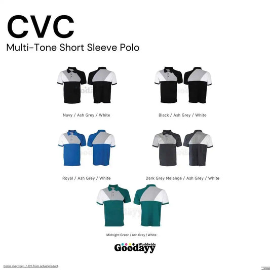 Custom CVC Multi-Tone Short Sleeve Polo 13