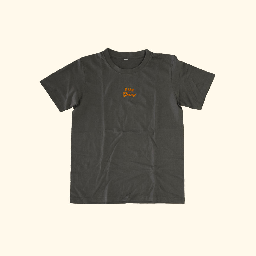 keep going embroidery cotton tee