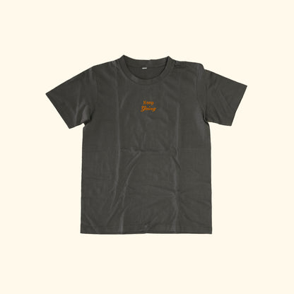 keep going embroidery cotton tee