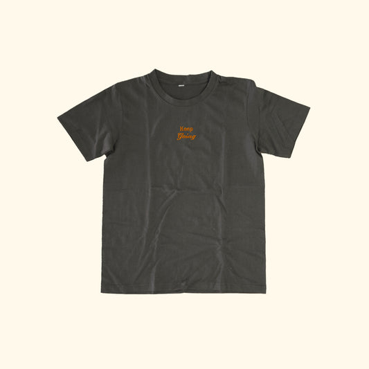 keep going embroidery cotton tee